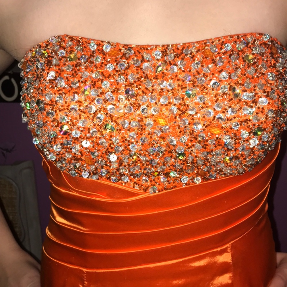 Orange prom dress